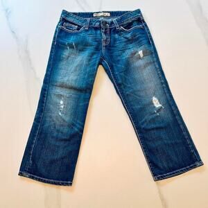 Women's Blue Distressed Jeans